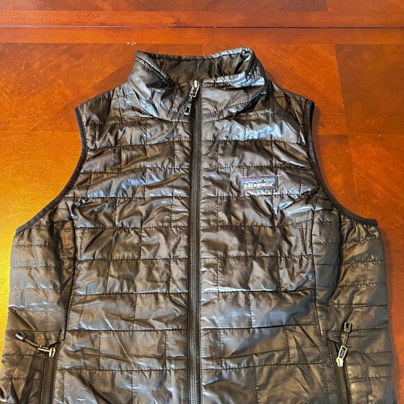 Patagonia Womens Black Quilted Insulated Vest S Lightweight Warm Layering read - Picture 7 of 15